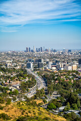 Los Angeles Skyline on a sunny day - 621423663