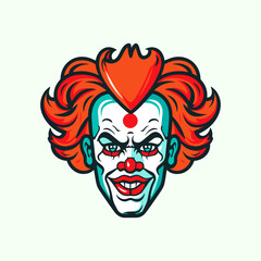 Vector image of a clown mask design