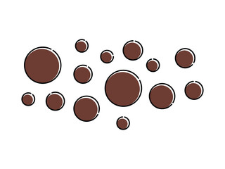 flat chocolate illustration, chocolate circle