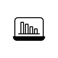 Data Analysis icon design with white background stock illustration