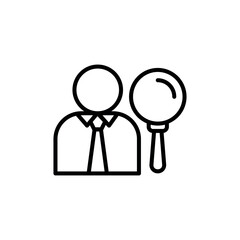 Auditor icon design with white background stock illustration