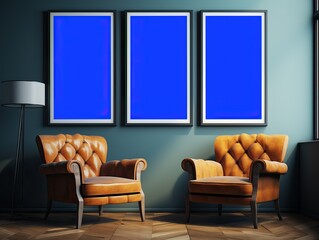 Frame with blank customizable space, generative ai