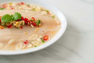 Steamed Fish in Spicy Lemon Sauce