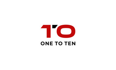 one to ten logo with simple, creative, modern style