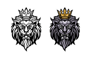 Obraz premium illustration of beast lion king head