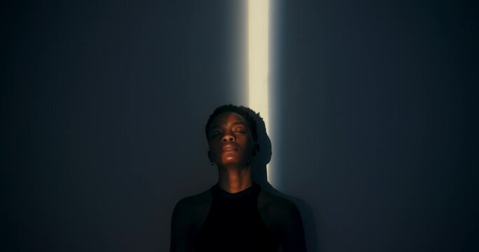 Magazine Editorial on Gender Fluid Fashion groundbreaking editorial that explores the boundaries of gender fluidity in fashion, with the model's androgynous appearance challenging traditional norms.