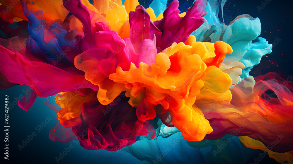 Poster type of abstact background, which use colourful composition.