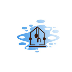 Fototapeta premium Restaurant logo, Logo design for restaurants with knives, forks and spoons