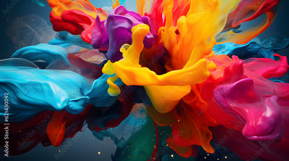 Poster type of abstact background, which use colourful composition.