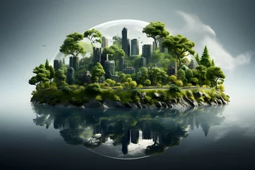 Deurstickers Photo illustration of environmentally friendly and ecology concept © vectorriver