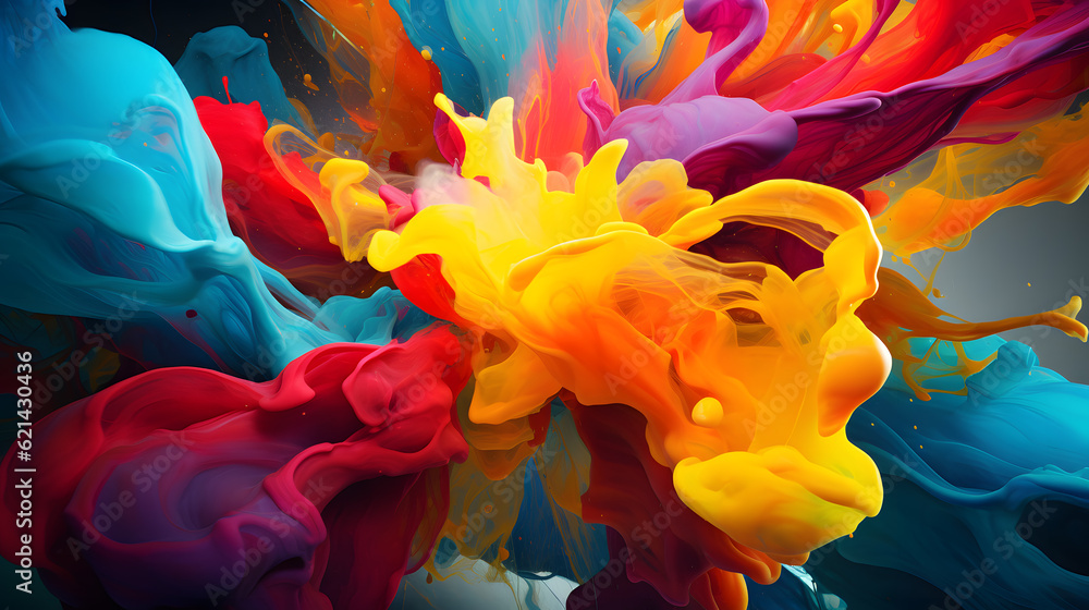 Poster type of abstact background, which use colourful composition.