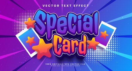 Special card editable vector text effect, with a futuristic technology theme.