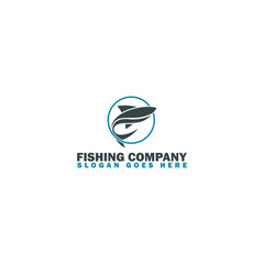 Fishing company icon design logo template. Fish abstract icon design logo