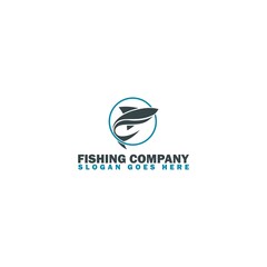 Fishing company icon design logo template. Fish abstract icon design logo