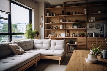 Room interior inspired by Japanese/Scandinavian design