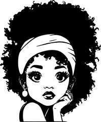 Black woman SVG,  Afro woman SVG, black woman silhouette svg, strong black woman svg, black woman thinking svg, black afro woman svg