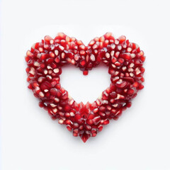 Pomegranate Passion: Heart-Shaped Seeds, Generative AI