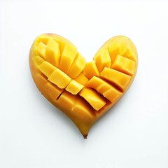 Luscious Love: Mango Heart Design, Generative AI