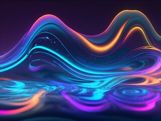 Captivating holographic neon rhythm photo for sale on Adobe Stock. Elevate your projects with mesmerizing visuals. Discover and download now