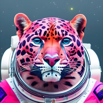 Wallpaper Of A Panther In A Astronot Suit ,jaguar, Wildlife, Predator 