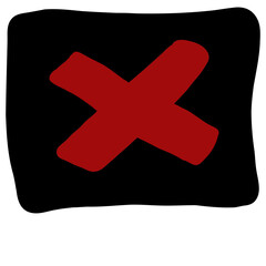 Icon red cross button