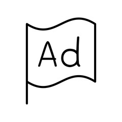 Advertising flag icon
