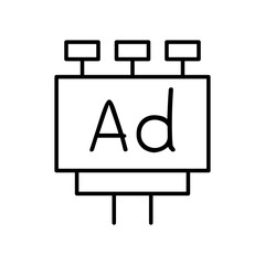 Advertising billboard icon