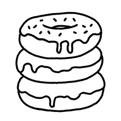 Cute donuts tower line