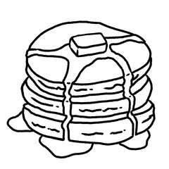 pancake with honey butter line