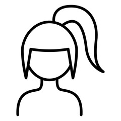 Pony tail icon