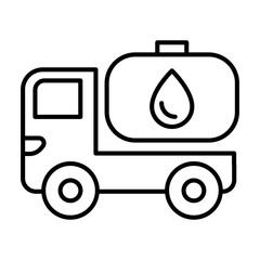 Oil tanker truck icon