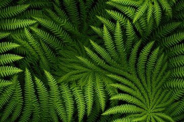 Fern Ferns Lush Green Seamless Texture Pattern Tiled Repeatable Tessellation Background Image