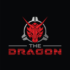 The Dragon Head in Scope Tactical Military Logo Design