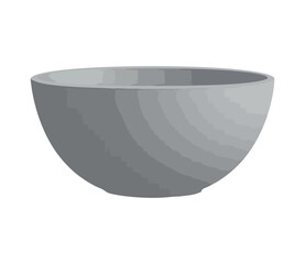 Empty bowl on white background, clean crockery