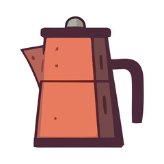 teapot with handle and full liquid