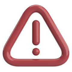 Warning sign. Exclamation mark. 3D illustration.