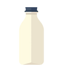Fresh milk in plastic bottle with blank label