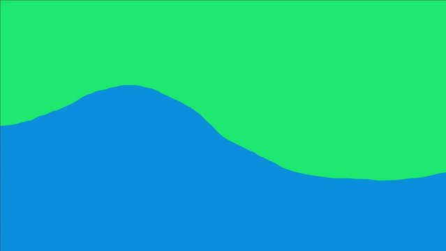Wavy sea water cartoon animation