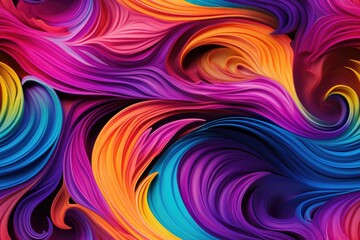Obraz premium Color Paint Swirls Thick Seamless Texture Pattern Tiled Repeatable Tessellation Background Image
