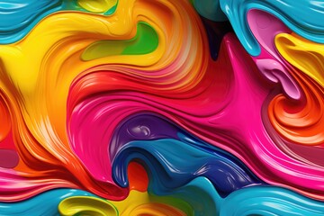 Obraz premium Color Paint Swirls Thick Seamless Texture Pattern Tiled Repeatable Tessellation Background Image