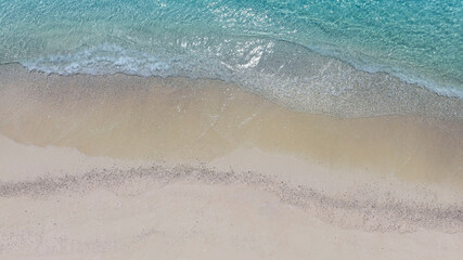 Fototapeta na wymiar Summer tropical with Waves on the beach as a background