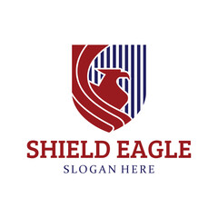 Eagle Logo. Shield Eagle vector logo design illustration template
