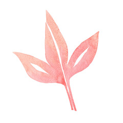 Maple leaf watercolor banner for decoration on sign of Autumn and nature concept.