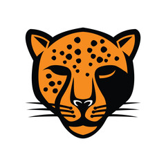 Leopard head vector logo design