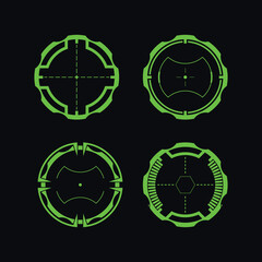 Futuristic cross hairs Elements Scanning