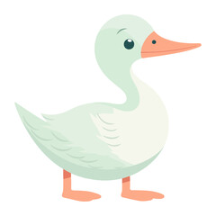 Cute cartoon duck cheerful