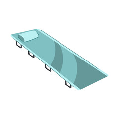 Fototapeta premium folding camping cot cartoon. travel bed, cloth collapsible, camp fabric folding camping cot sign. isolated symbol vector illustration