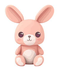Naklejka na ściany i meble Cute baby rabbit sitting smiling