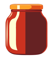 Organic honey in jar, a sweet food