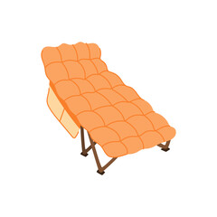 nobody camping cot cartoon. object recreation, horizontal lifestyle, asceticism camp- nobody camping cot sign. isolated symbol vector illustration